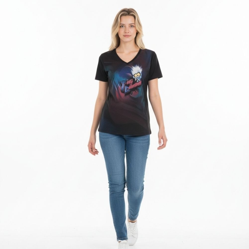 Trolls Black V-Neck Women's Top with Graphic